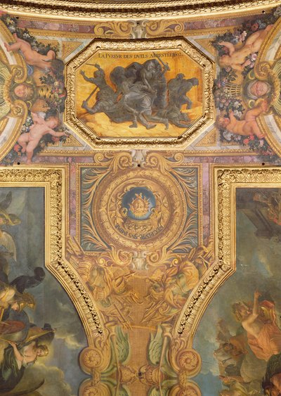 The Ending of the Mania for Duels in 1662, Ceiling Painting from the Galerie des Glaces by Charles Le Brun